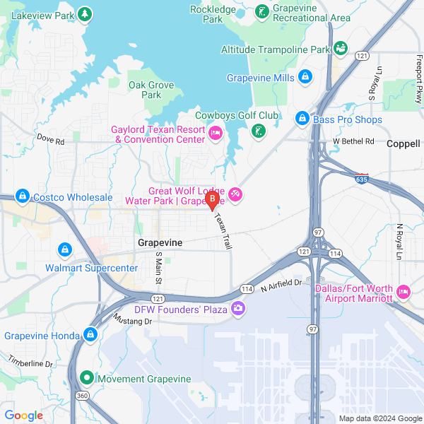 Grapevine Concrete location map